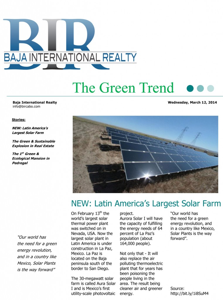 The Green Trend in Real Estate Solar Farm