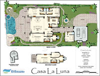 Floorplan of Casa La Luna, El Encanto, Los Cabos