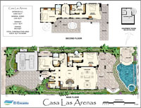 Floorplan of Casa Las Arenas, El Encanto, Los Cabos