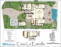 Floorplan of Casa La Estrella at El Encanto, Los Cabos